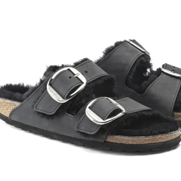 Birkenstock Arizona Big Buckle ShearlingOiled Leather - Picture 3 of 9